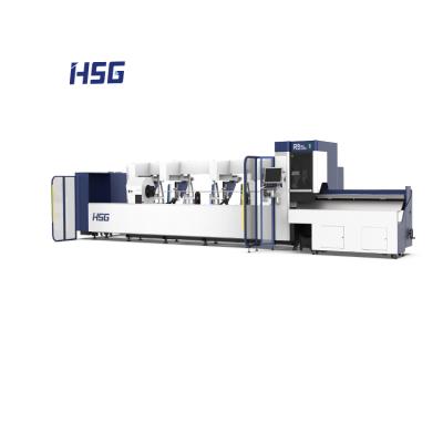 China Laser CUTTING Smart Bevel Pipe Laser Cutting Machine China HSG TP65S 1500W Metal Tube for sale