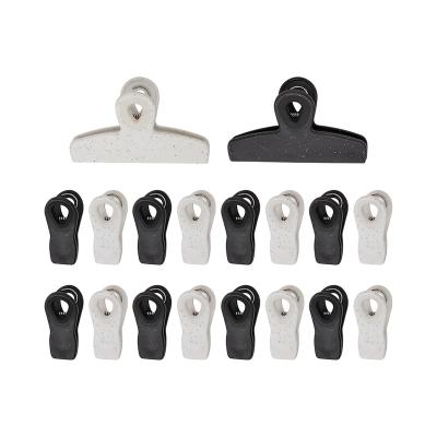 China Sustainable Set of Eighteen Clips 2 Heavy Duty Bag Chip Clip and 16 Fridge Magnet Clips for Food Storage with Air Tight Seal for sale