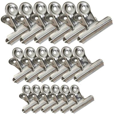 China Sustainable Bag Clips Food Clips 3 Sizes 18 Pack , Heavy Duty Stainless Steel Clips For Bag for sale