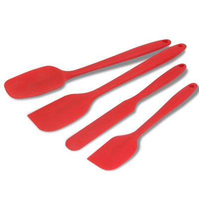 China Durable Silicone Spatula Set Of 4 Heat Resistant Rubber Spatula Non-Stick Kitchen Spatulas For Baking Cooking for sale