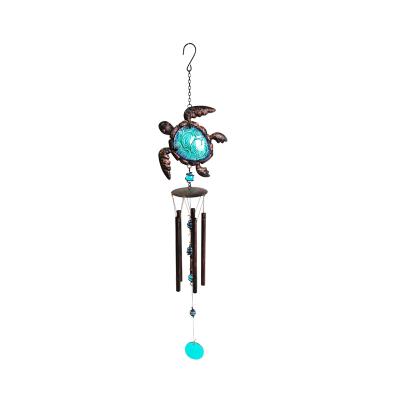 China Eco-friendly Metal Turtle Hanging Wind Rings Ocean Wind Chimes Outdoor Simple Wind Chimes For Ocean Decoration for sale