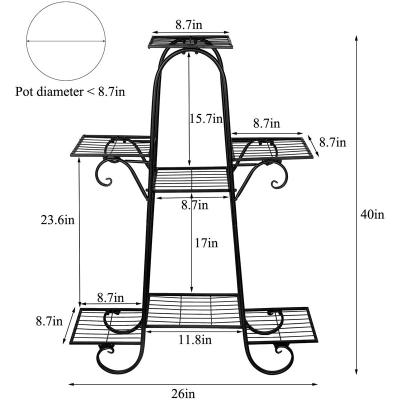 China Durable 7 Tier Plant Racks Indoor Metal Plant Shelf Stand Outdoor Multi-Layer Potted Planters Show Rack Patio Garden for sale