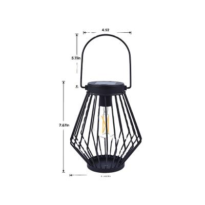 China Garden New Arrival Solar Metal Outdoor Lantern With Lamps And Bulb Lanterns Hanging Solar Lantern for sale