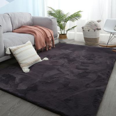 China Unprinted Solid Color Slip Soft Touch Blankets Dining Room Rugs and Washable Furry Fluffy Blankets Floor Living Room for sale