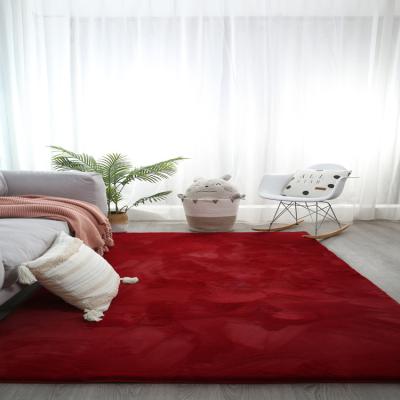 China Washable Washable Faux Rabbit Fur Thick Area Rugs Long Pile Living Room Large Floor Carpets PVC Saudi Arabia for sale