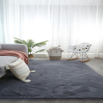 China Hand Washable Tufted Wholesale Faux Fur Blanket Trendy Nonwoven Flooring Carpets PVC Fashion Home High Pile Blanket for sale