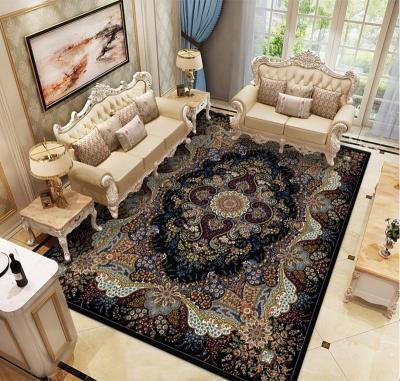 China Digitally Printed Custom Minimalist 3D Persian Style Soft Crystal Velvet Room Rug Living Room Rugs For Prayer Living Room Flooring for sale