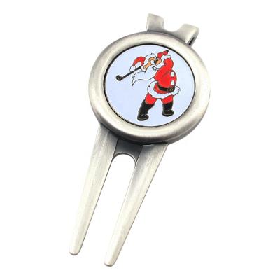 China Eco-Friendly Custom Golf Club Christmas Ball Marker Golf Digging Repair Tool for sale