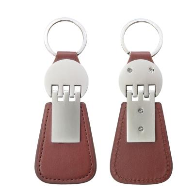 China Viable Promotional Personalized Leather Keychains Key Chain With Premium Hardware Custom Key Chain for sale