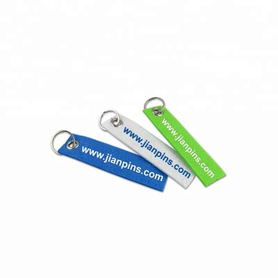 China Promotion Gift Custom Your Own Cloth Key Tag Embroidery Keychains Embroidery for sale