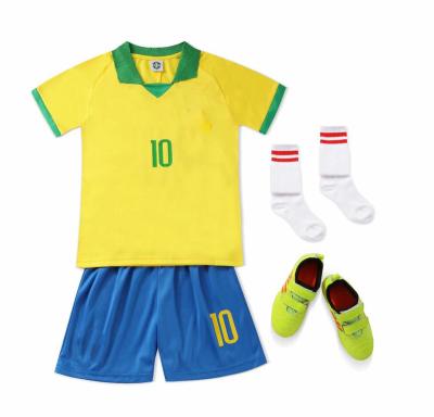 China Sets Cheap Wholesale Kids Football Uniform Kids Soccer Team Shirt Boys Soccer Sports Training Uniform for sale