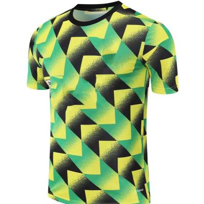 China Sets Yellow Green Men Women's Factory Price Sport Wear 21-22 Soccer Inkjet Uniforms Training Wear for sale