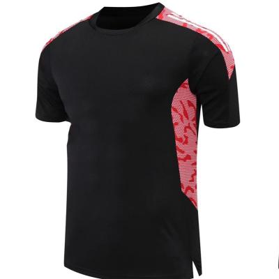 China Sets Wholesale Sportswear Soccer Football Wear Black Pink Jersey Uniform Training Wear Men for sale