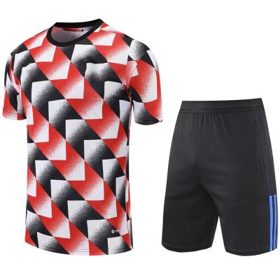 China Sets hot sale 2022 sportswear soccer jersey quick dry uniform training wear for men for sale