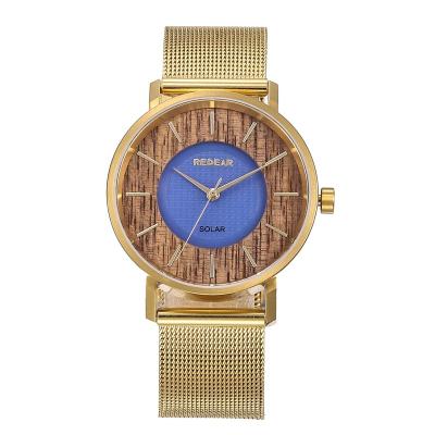 China Luxury High Quality Wooden Dial Metal Automatic Date Wristwatches For Women for sale