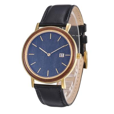 China New Design Alloy Automatic Date Men Watch Quartz Movement Watch Wooden Watch For Men for sale