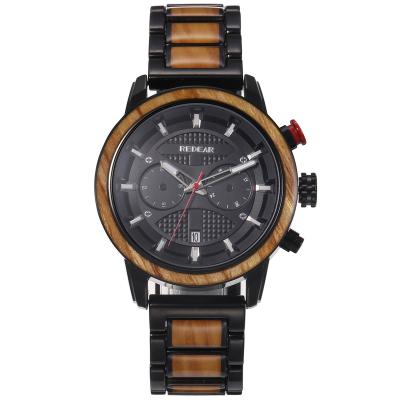 China Automatic Date 2020 Fashion Design High Quality Alloy And Wood Quartz Watch For Men And Women for sale