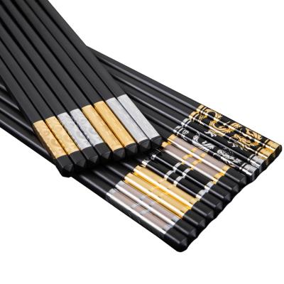 China Long Stocked High Quality Plastic Reusable Custom Engraved Chopsticks For Home Restaurant for sale