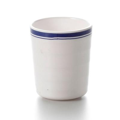 China Wholesale 2.8 Inch Modern Stocked Mini White Melamine Cup With Rim For Home Blue From Manufacturer for sale