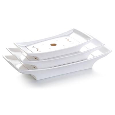 China Professional Hot Selling Viable Creative Unbreakable White Melamine Pot Dish for sale