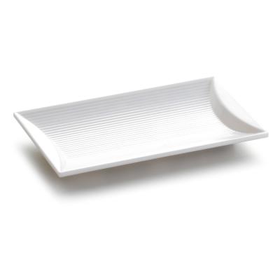 China Factory Stocked Directly Sell Plastic White Melamine Restaurant Food Serving Dishes for sale