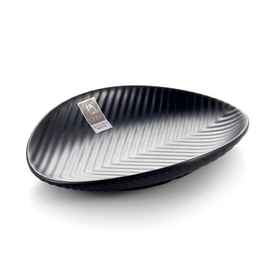 China China Manufacturer Price Black 100% Oval 9 Inch Melamine Dish Small Oval For Restaurant for sale