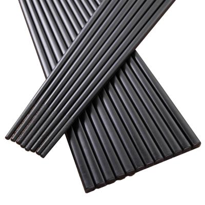 China Manufacturer Wholesale Reusable Plastic Black Stocked Chopstick Long For Hotel Restaurant Home for sale