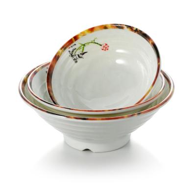 China Sustainable Restaurant Melamine Traditional Chinese Custom Printed Ramen Bowl for sale