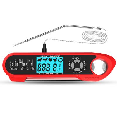 China 2-4s Response Time Digital Probe Meat Thermometer Dual Instant Read Food Thermometer with LED Backlit for sale