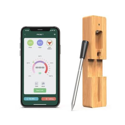 China Cheap and High Quality APP Wireless Link Probes 4 Long Range Wireless BBQ Meat Thermometers for Grilling BBQ Oven for sale