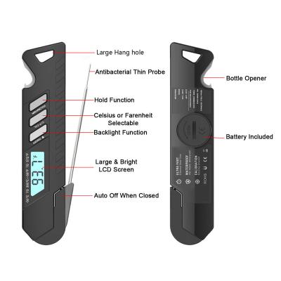 China Food Meat Thermometer for Oven Grill Kitchen BBQ Smoker with Backlight Digital Kitchen Thermometer for sale