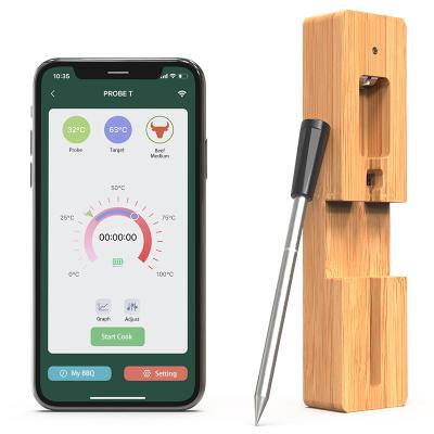 China APP wireless link smart food thermometer. Range for oven, grill, kitchen, BBQ, meat IP67 (OEM packaging available) for sale