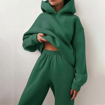 China Wholesale Anti-pilling Hoodies And Sweatpants Sets Women Girl High Quality Winter Autumn Two Piece Hoodie Sets Woman for sale