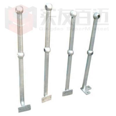 China Modern Galvanized Ball Joint Handrail Bracket Steel Railing for sale