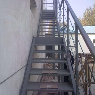 China Steel structure steel structure metal building material construction steel staircase with handrail for sale