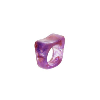 China FASHIONABLE Cute Acrylic Plastic Adjustable Women Candy Color Girl Resin Bulky Ring for sale