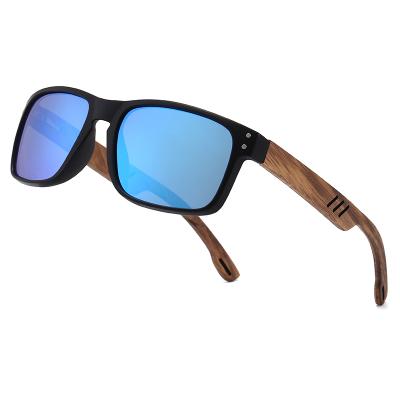 China Hot wooden polarized sunglasses fashion sunglasses 2021 retro foreign trade film sunglasses new men's wood square glass colors for sale