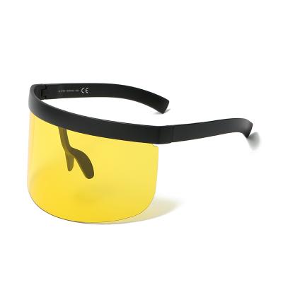 China New One-Piece Oversized Visor Goggle Sun Glasses UV400 Lens Sun Protection Sunglasses for sale