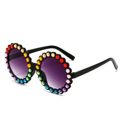 China Fashion Individuality And Fashion Toddler Lit Sunglasses Children Flower Shades High Definition Sunglasses for sale