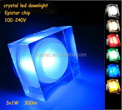 China Acrylic Downlights 3W White / Warm White Led Light 100-240V Epistar Chip Square Led Downlight for sale