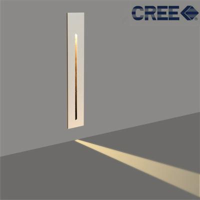 China Modern Aluminum 3W Recessed Corner LED Wall Light Lamp For Porch, Pathway, Step Staircase for sale