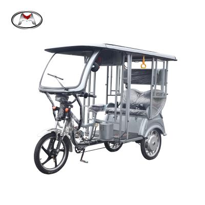 China Passenger Pedal Assist Solar Panel Tricycle Electric Passenger Guided Tricycle for sale