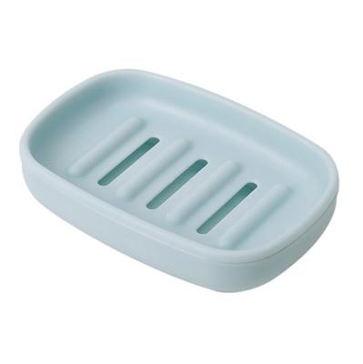 China Durable Creative Portable Bathroom Soap Tray Double Layer Soap Box Bathroom Plastic Soap Holder for sale