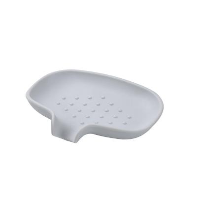 China Durable Toilet Accessories Plastic Soap Drain Tray Soap Holder Household Bathroom Shower Holder Plastic Kitchen Drain Soap Holder for sale