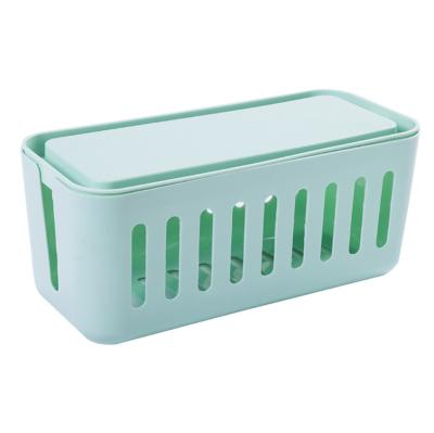 China Multi-Function Plastic Cord Sector Storage Box Manufacturer Sustainable Desktop Storage Box for sale