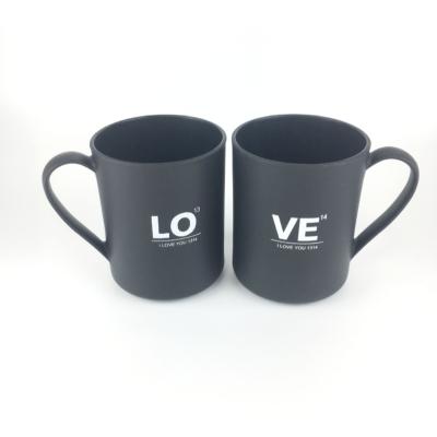 China Viable Customized Plastic Mug With Handle Couple Simple Wash Mug Creative Cup for sale