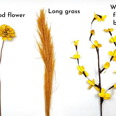 China Fashional Mini DIY Dried Flower Bouquet DIY Flowers DIY Dried Yellow Fall Decor Wedding Flowers for sale