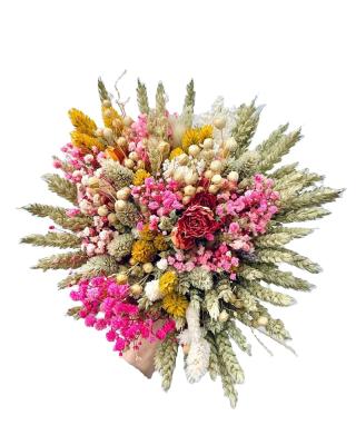 China Home Furnishing Popular Real Dried Real Flower Bouquet Living Room Decoration Flower Air Dried Products Gift Wholesale for sale