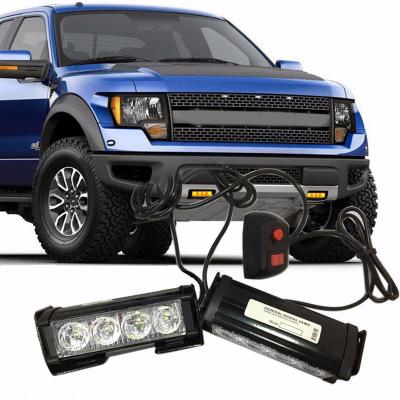 China Modified 8LED Warning Light Car Motorcycle Warning Light 12V/24V Power Supply 12V/24V Aluminum Housing Car Aluminum Housing Turn Signal Light for sale