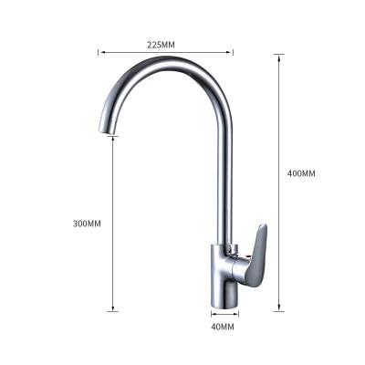 China Hot And Cold Brushed Mixer Tap Sink Faucet Kitchen 304 Stainless Steel Easy Installation Faucet for sale